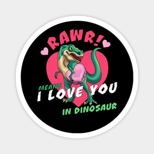 Rawr Means I Love You In Dinosaur Valentines Day Dinosaur Magnet